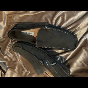 Steve Madden, leather moccasin style loafers.
